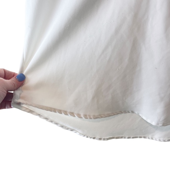 Anne Fontaine Romanella White Blouse Top Size 40 Flawed - Picture 4 of 10